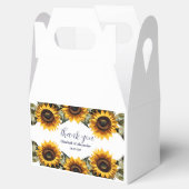 Gele zonnebloem elegante bruiloft bedankdoosjes (Geopend)