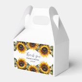 Gele zonnebloem elegante bruiloft bedankdoosjes (Voorkant Zijde)