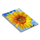 Gele zonnebloem en bijen Notitieboek (Rechterzijde)