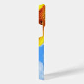 Gele zonnebloem en bijen op de blauwe hemel iPhone hoesje (Rechterkant)