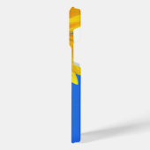 Gele zonnebloem en bijen op de blauwe hemel iPhone hoesje (Linkerkant)