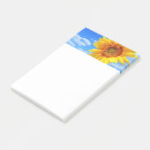 Gele zonnebloem en bijen op de blauwe hemel - zome post-it® notes (Schuin)