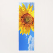 Gele zonnebloem en bijen op de blauwe hemel - zome yogamat (Achterkant)