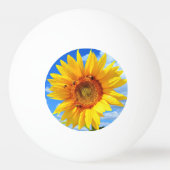 Gele Zonnebloem en Bijen Ping Pong Ball (Voorkant)