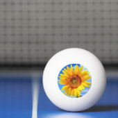 Gele Zonnebloem en Bijen Ping Pong Ball (Net)