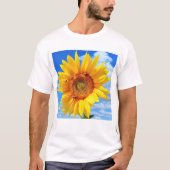 Gele zonnebloem en bijen T-shirt (Voorkant)