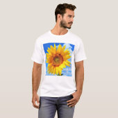 Gele zonnebloem en bijen T-shirt (Voorkant volledig)