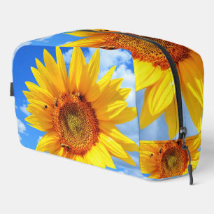 Gele Zonnebloem en Bijen Toilettasje