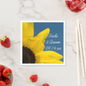 Gele Zonnebloem en Blauwe Hemel Bruiloft Servet (Insitu)