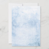 Gele zonnebloem en Dusty Blue Hydrangea Baptisme Kaart (Achterkant)