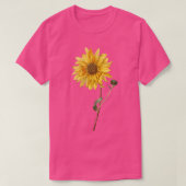 Gele zonnebloem en -kieuwen t-shirt (Design voorkant)
