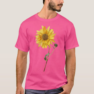 Gele zonnebloem en -kieuwen t-shirt