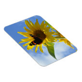 Gele zonnebloem en rode admirale vlinder magneet (Rechterzijde)