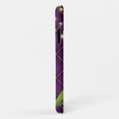 Gele zonnebloem en strijklampjes op Paars Case-Mate iPhone Case (Achterkant/rechts)