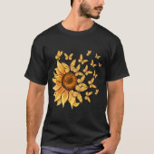 Gele zonnebloem en T-shirt voor de vlinder (Voorkant)