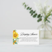 Gele Zonnebloem en Zee Buckthorn Display Shower Informatiekaartje (Staand voorkant)