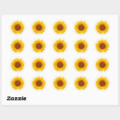 Gele Zonnebloem envelop Seal Stickers (Vel)