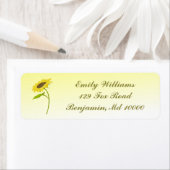 Gele zonnebloem etiket (Insitu)