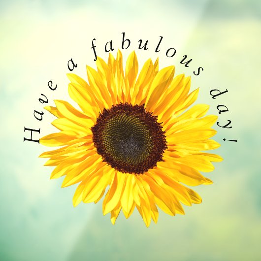 Gele zonnebloem Fabulous Day Window Cling Raamsticker (Vel 3)