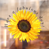 Gele zonnebloem Fabulous Day Window Cling Raamsticker (Vel 2)