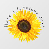 Gele zonnebloem Fabulous Day Window Cling Raamsticker (Vel)