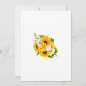 Gele zonnebloem Floral Baby Brunch Kaart (Achterkant)