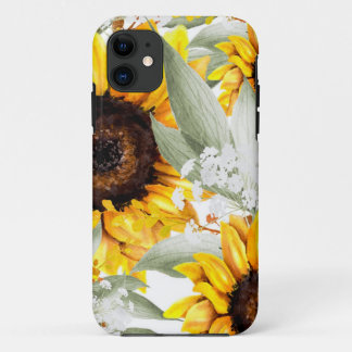 Gele zonnebloem Floral Rustische Herfst Bloem Case-Mate iPhone Case
