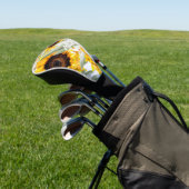 Gele zonnebloem Floral Rustische Herfst Bloem Golfheadcover (Insitu)