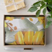 Gele zonnebloem Floral Rustische Herfst Bloem Tissuepapier (Geschenk)