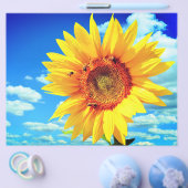 gele zonnebloem flyer (Enkel)