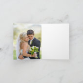 Gele zonnebloem foto bruiloft dank u bedankkaart (Binnen)