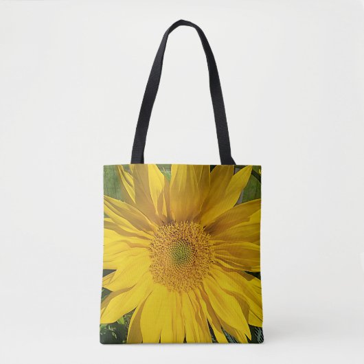 Gele Zonnebloem Foto Floral Garden Lover's Tote Bag (Voorkant)