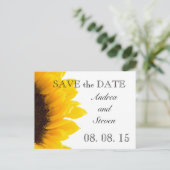 Gele Zonnebloem Foto Save the Date Briefkaart (Staand voorkant)