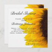 Gele zonnebloem Fotobridal Shower Uitnodiging (Voorkant / Achterkant)