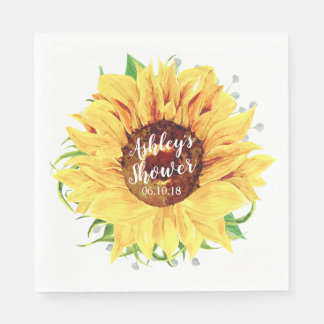 Gele Zonnebloem Gepersonaliseerd Vrijgezellenfeest Servet