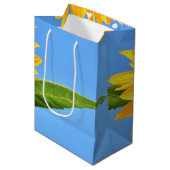 Gele Zonnebloem Gift Bag Medium Cadeauzakje (Voorkant Gekanteld)