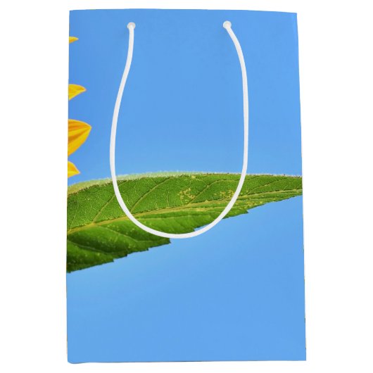 Gele Zonnebloem Gift Bag Medium Cadeauzakje (Voorkant)