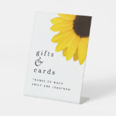 Gele Zonnebloem Gifts Cards Wedding Reclamebord Met Voetstuk (Voorkant)
