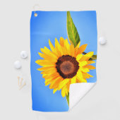 Gele Zonnebloem Golf Handdoek (Insitu)
