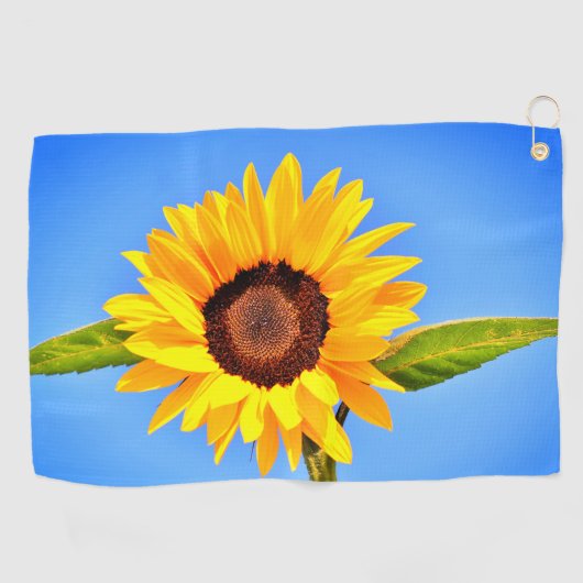 Gele Zonnebloem Golf Handdoek (Horizontaal)