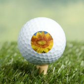 Gele zonnebloem golfballen (Insitu Shirt)