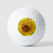 Gele zonnebloem golfballen (Voorkant)