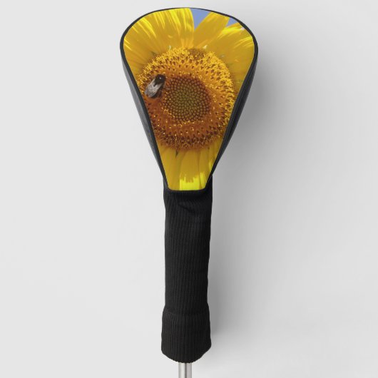 Gele zonnebloem golfheadcover (Voorkant)