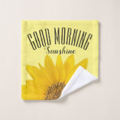 Gele zonnebloem Good Morning Sunshine Bad Handdoek (Wasdoekje)
