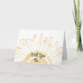 Gele zonnebloem Grafisch zal je mijn Bridesmaid zi (Voorkant)