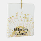 Gele zonnebloem Grafisch zal je mijn Bridesmaid zi Keramisch Ornament (Rechts)