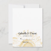 Gele zonnebloem Grafische kaart voor bruiloft (Voorkant)