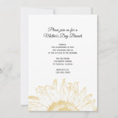 Gele zonnebloem Grafische Moederdag Brunch Kaart (Voorkant)