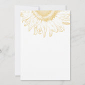 Gele zonnebloem Grafische Moederdag Brunch Kaart (Achterkant)