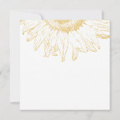 Gele Zonnebloem Graphic Quinceanera Party Kaart (Achterkant)